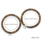 Armband met kruis en kralen met houtlook