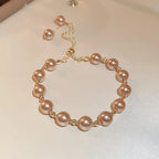 Armband met parel in eigentijdse stijl beige