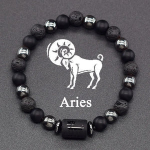 Bracelet Perles Signe du Zodiaque 12 Constellations bélier