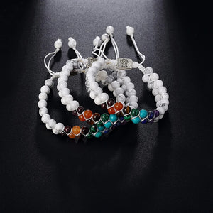 Bracelet Pierre 7 Chakras Blanc