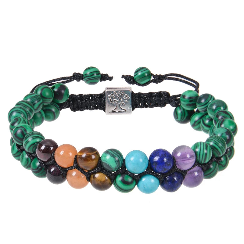 Bracelet Pierre 7 Chakras Malachite