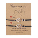 Bracelet pour Couple Amoureux (Lot de 2 Bracelets) coeur infini