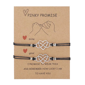 Bracelet pour Couple Amoureux (Lot de 2 Bracelets) coeur infini