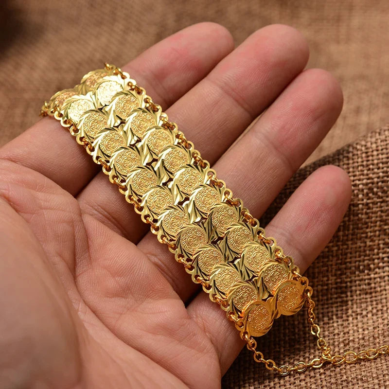 Armband voor Arabische moslimvrouw islam goud dubbel