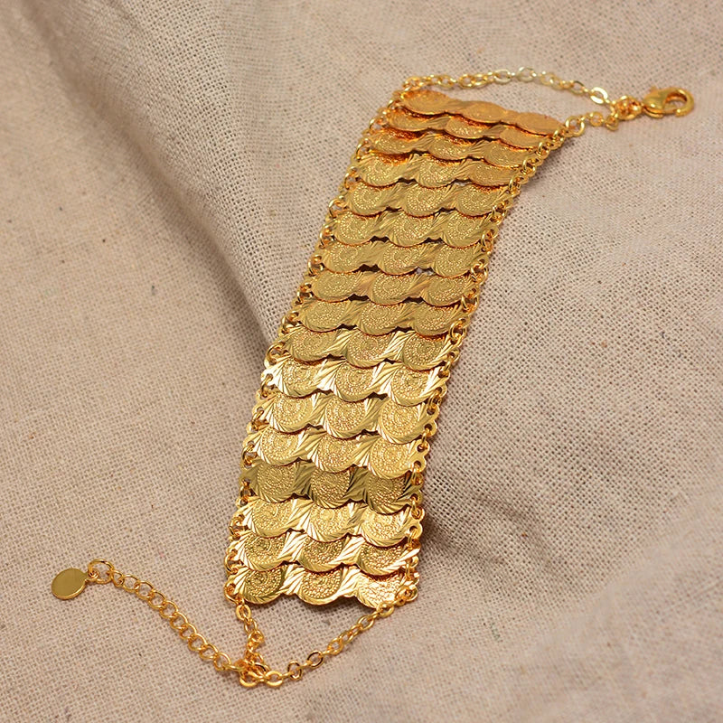 Armband voor Arabische moslimvrouw islam goud drievoudig