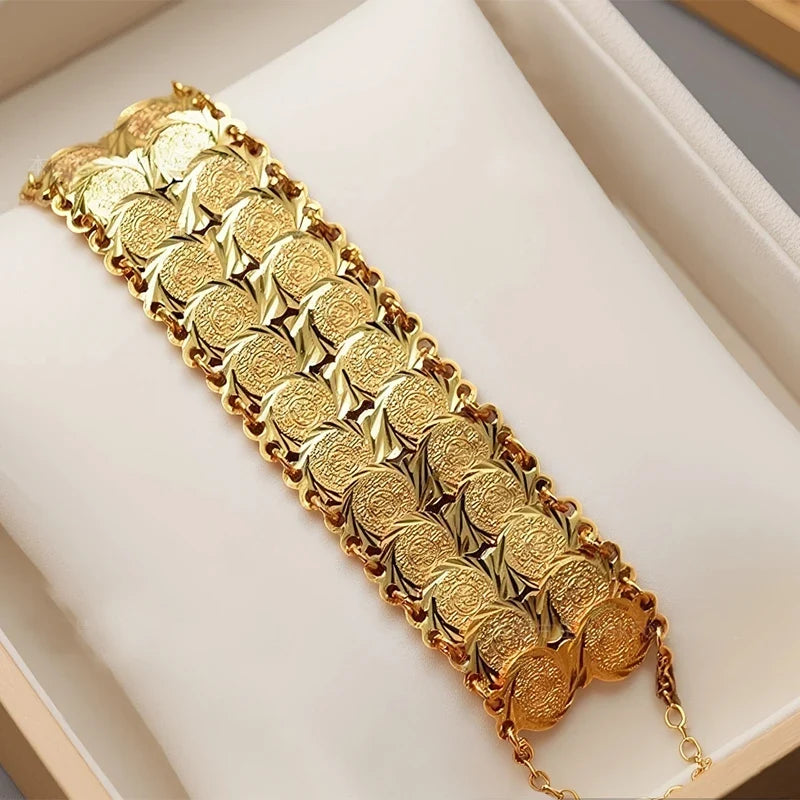 Armband voor Arabische moslimvrouw islam goud dubbel