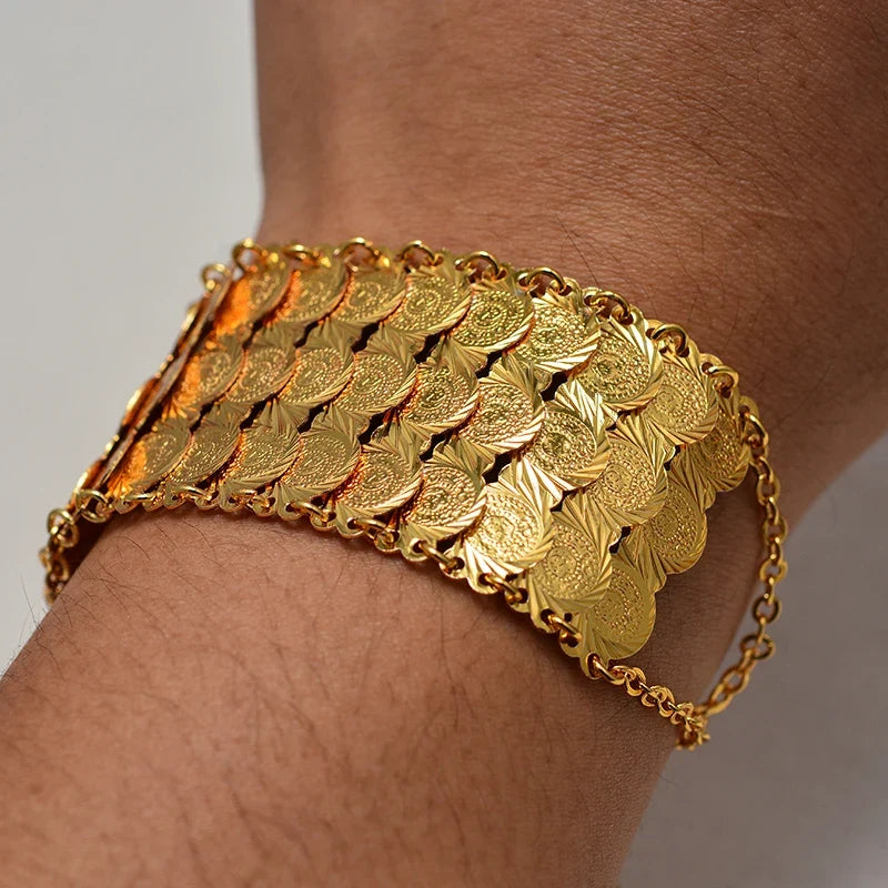 Armband voor Arabische moslimvrouw islam goud drievoudig