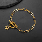 Armband voor dames met hanger van de <span data-glossary-id="star-of-david">Davidster</span>, Joods symbool in goud
