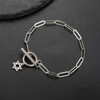 Armband voor dames met hanger van de <span data-glossary-id="star-of-david">Davidster</span>, Joods symbool in zilver