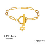 Armband voor dames met hanger van de <span data-glossary-id="star-of-david">Davidster</span>, Joods symbool in goud
