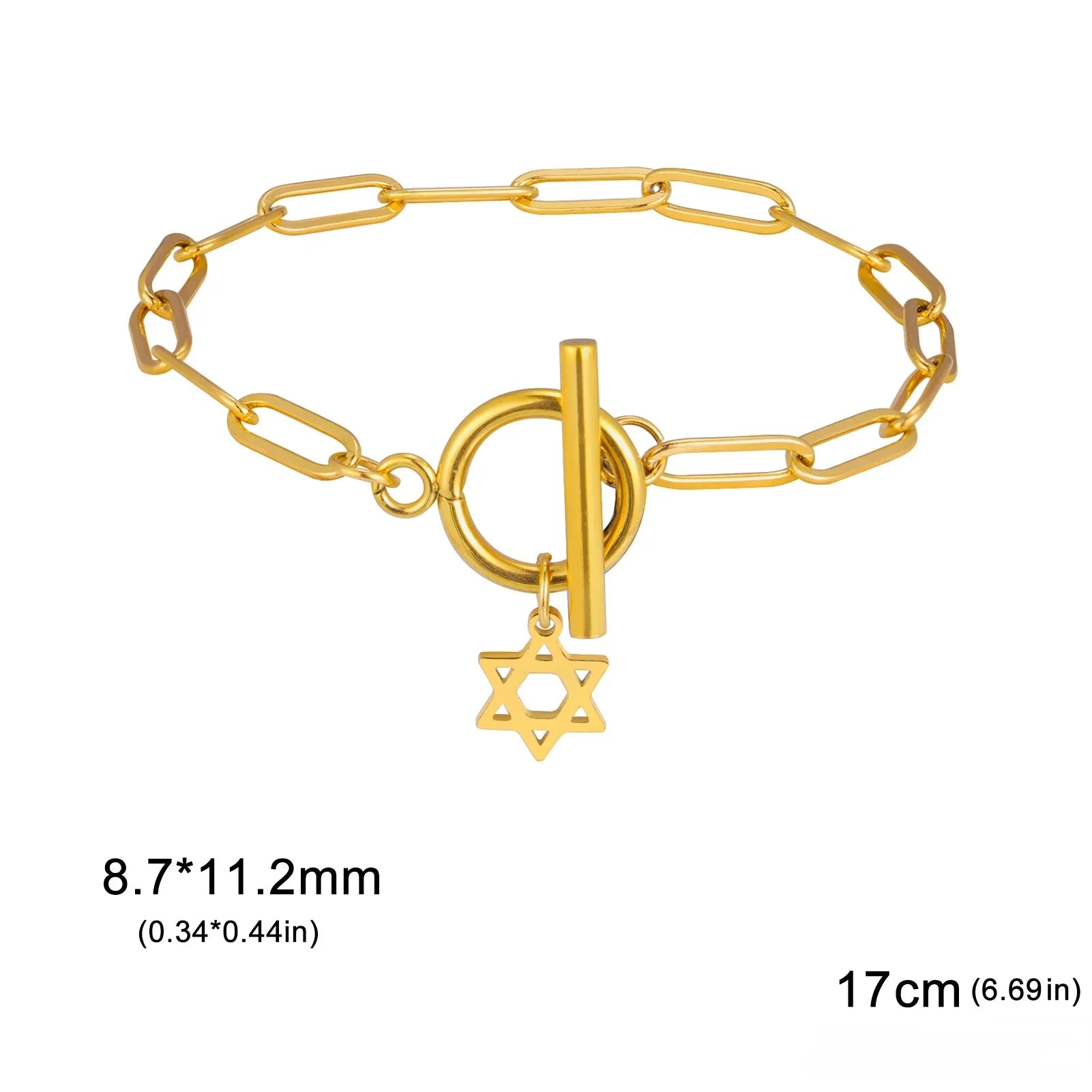 Armband voor dames met hanger van de <span data-glossary-id="star-of-david">Davidster</span>, Joods symbool in goud