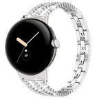 Armband voor dames Google Pixel Watch 1, 2, 3, 4 41mm 45mm zilver