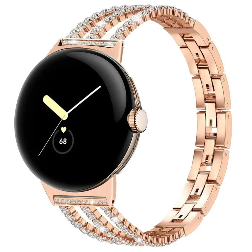 Armband voor dames Google Pixel Watch 1, 2, 3, 4 41mm 45mm roségoud