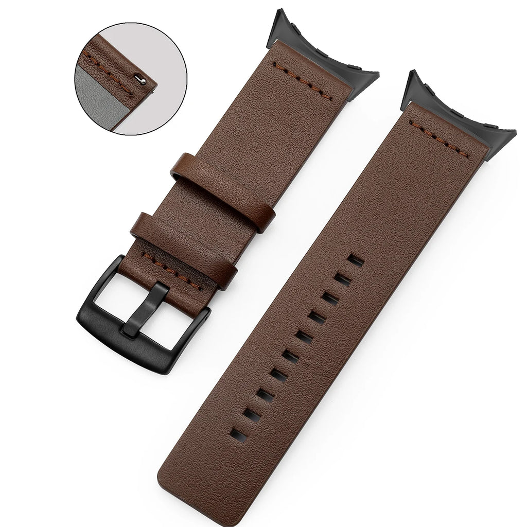 Horlogebandje voor Google Pixel Watch in bruin leer 1, 2, 3, 41mm 45mm