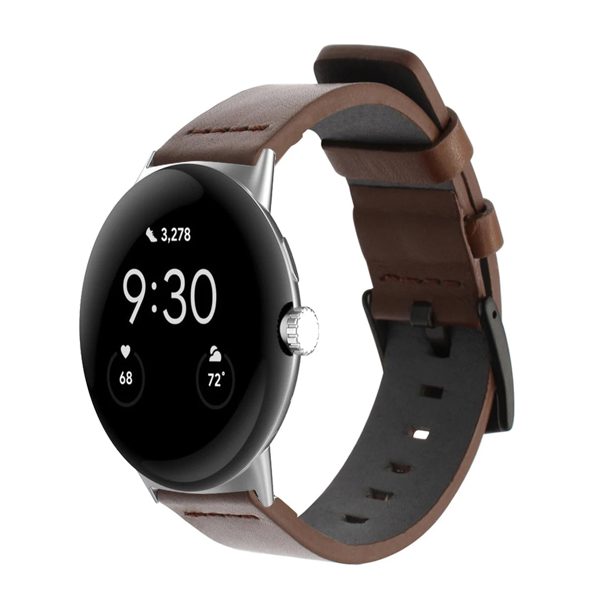 Horlogebandje voor Google Pixel Watch in bruin leer 1, 2, 3, 41mm 45mm
