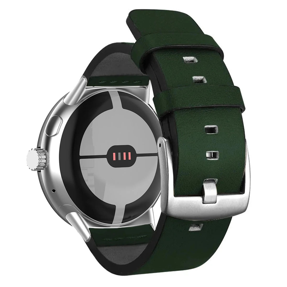 Horlogebandje voor Google Pixel Watch in bruin leer 1, 2, 3, 41mm 45mm groen