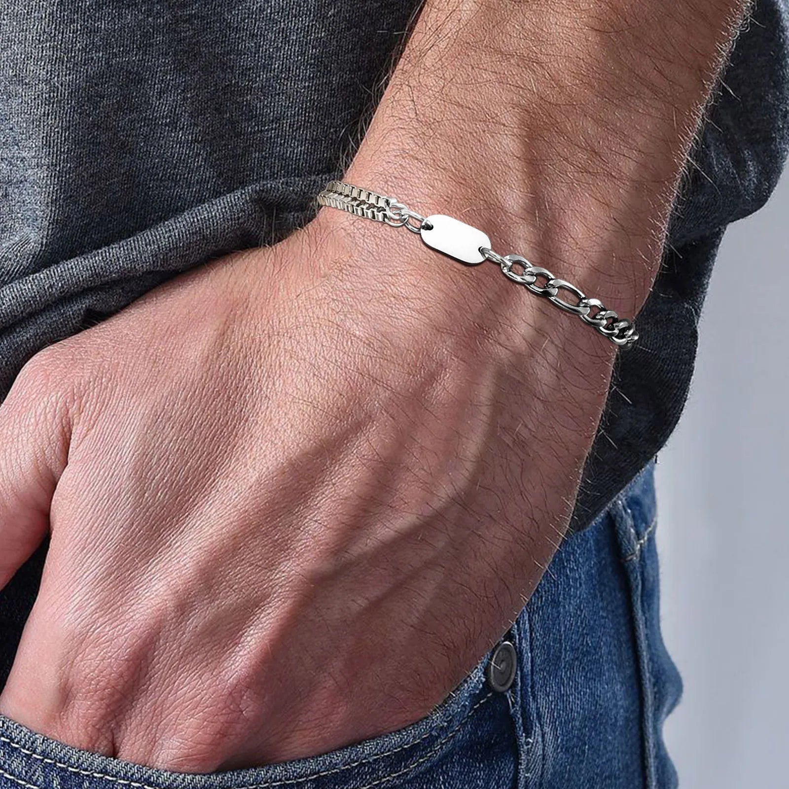 Armband voor heren met initiaal