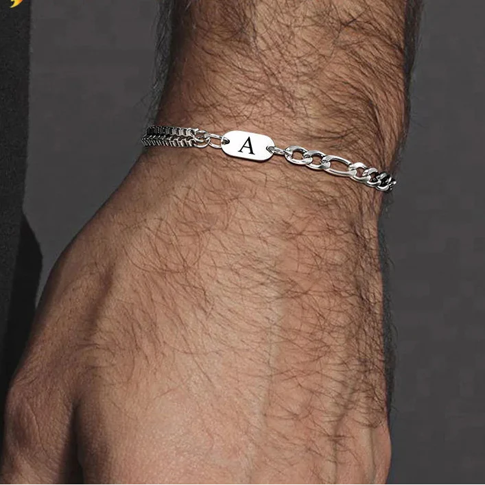 Armband voor heren met initiaal a