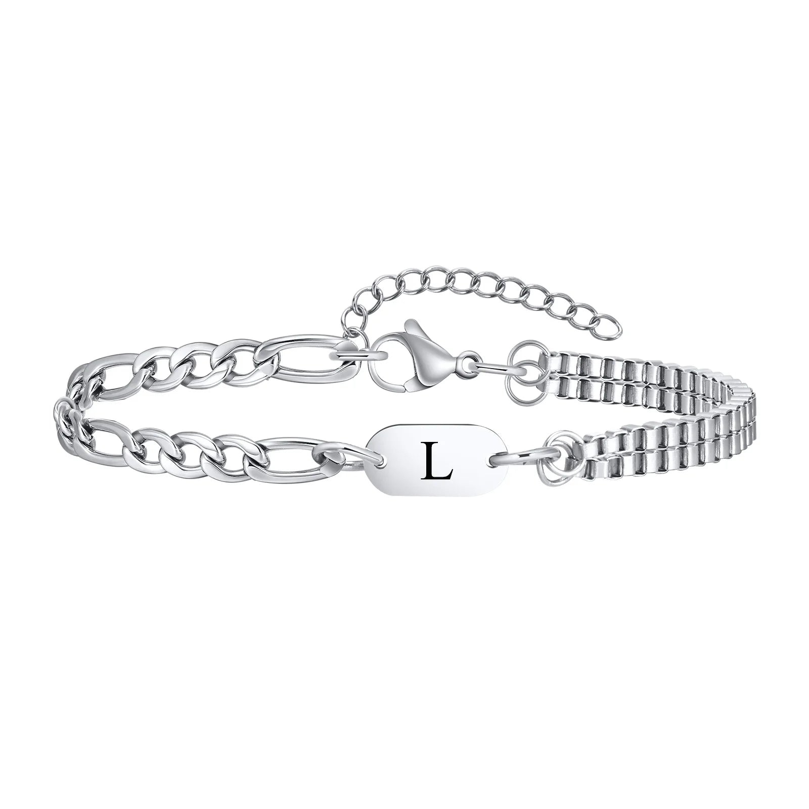 Armband voor heren met initiaal l