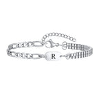 Armband voor heren met initiaal r