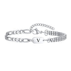 Armband voor heren met initiaal v