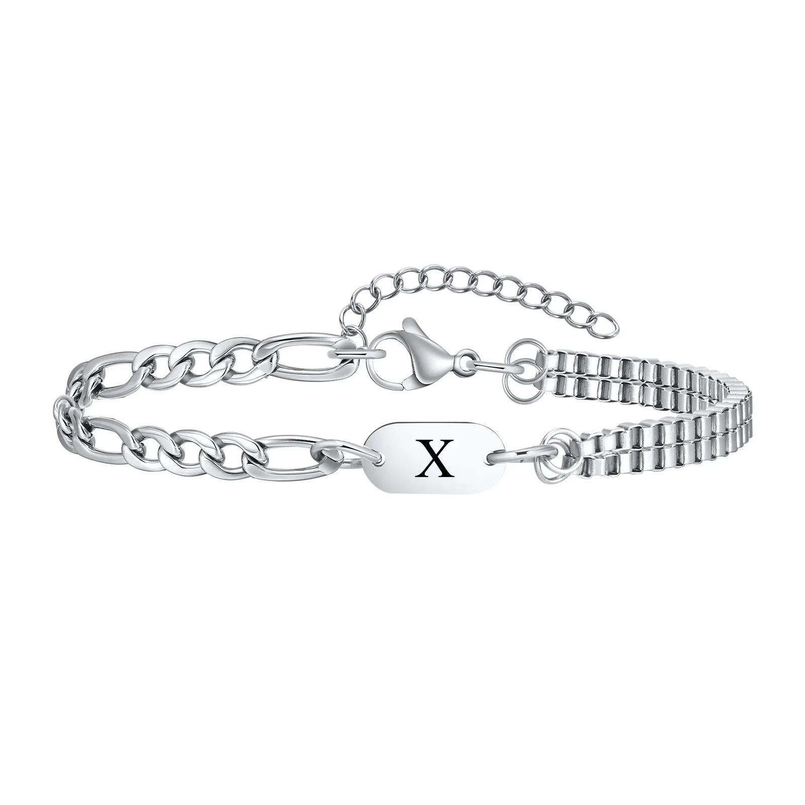 Armband voor heren met initiaal x
