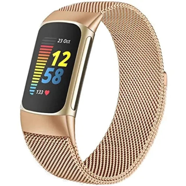 Bracelet pour Montre Fitbit Charge 3 Charge 4 Charge 5 or rose