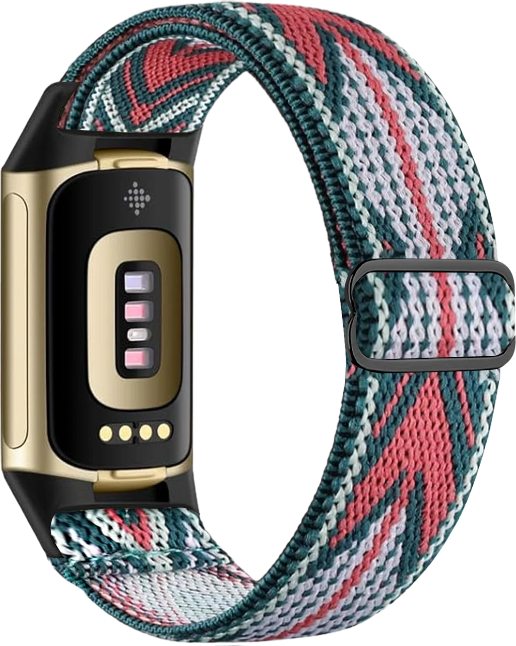 Armband voor Fitbit Charge 5, Charge 6 horloge wit en roze