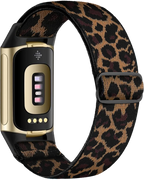 Armband voor Fitbit Charge 5, Charge 6 horloge luipaard