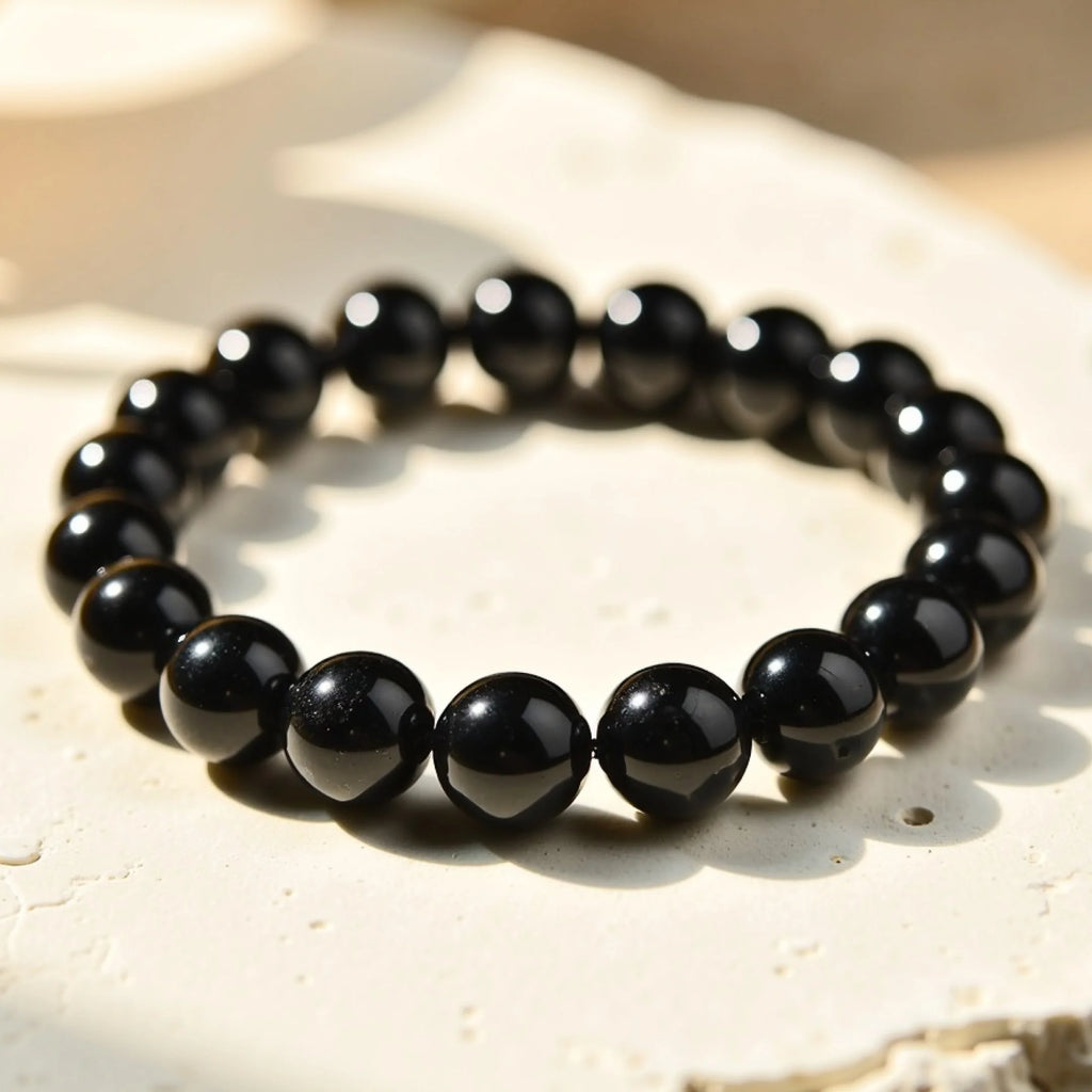 Bracelet "Rempart" en Tourmaline Noire