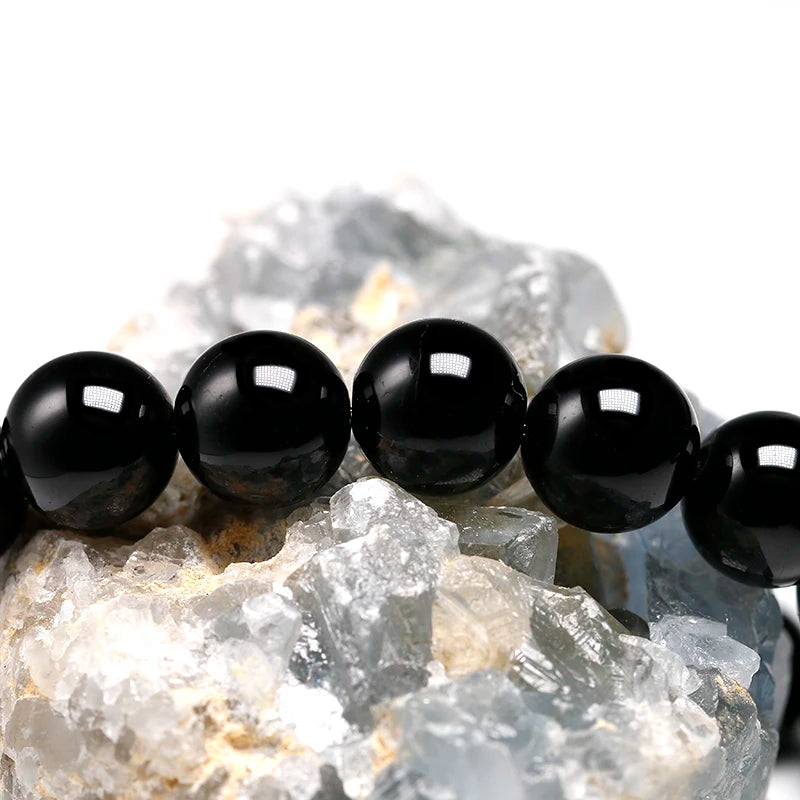 Bracelet "Rempart" en Tourmaline Noire