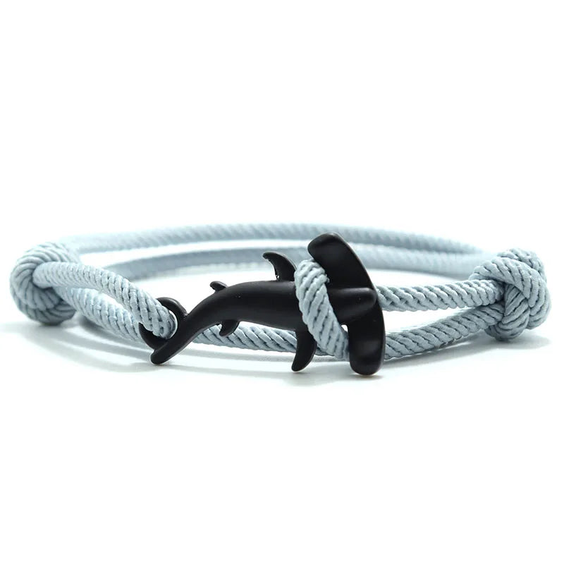 Bracelet Requin Marteau noir et gris