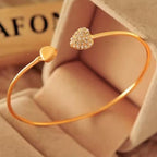 Retro Armband met Hart en Kristal 
