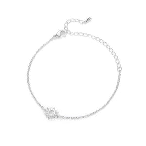 Bracelet Soleil Femme Gourmette Astre argent