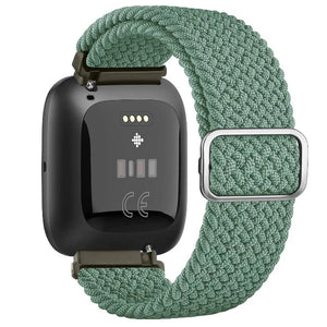 Bracelet Super Élastique Montre Fitbit Versa 1 Versa 2 Versa Lite vert 