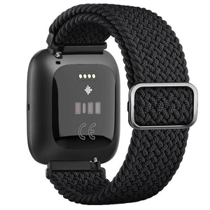 Bracelet Super Élastique Montre Fitbit Versa 1 Versa 2 Versa Lite noir