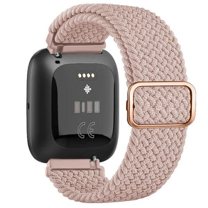 Bracelet Super Élastique Montre Fitbit Versa 1 Versa 2 Versa Lite rose clair