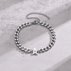 Gedraaide initiaalarmband a