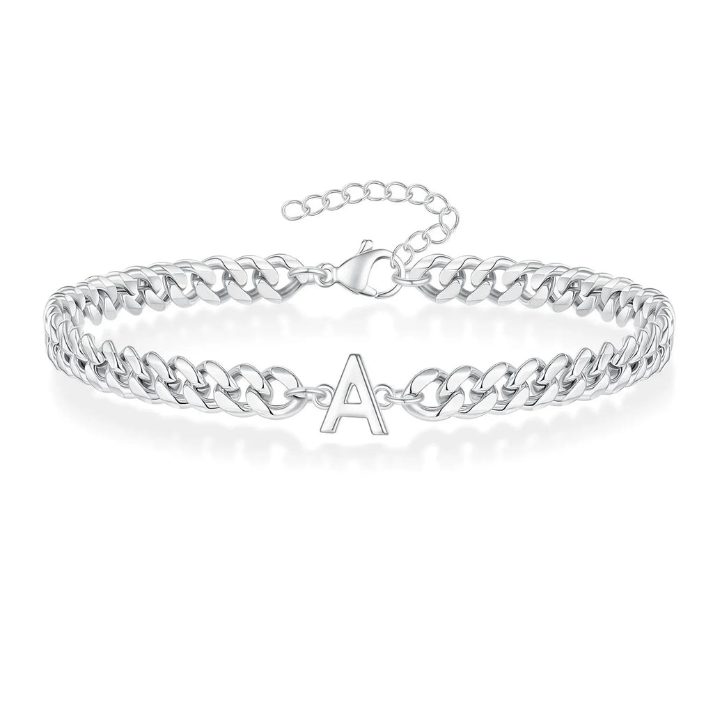 Gedraaide initiaalarmband a