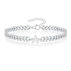 Gedraaide initiaalarmband a