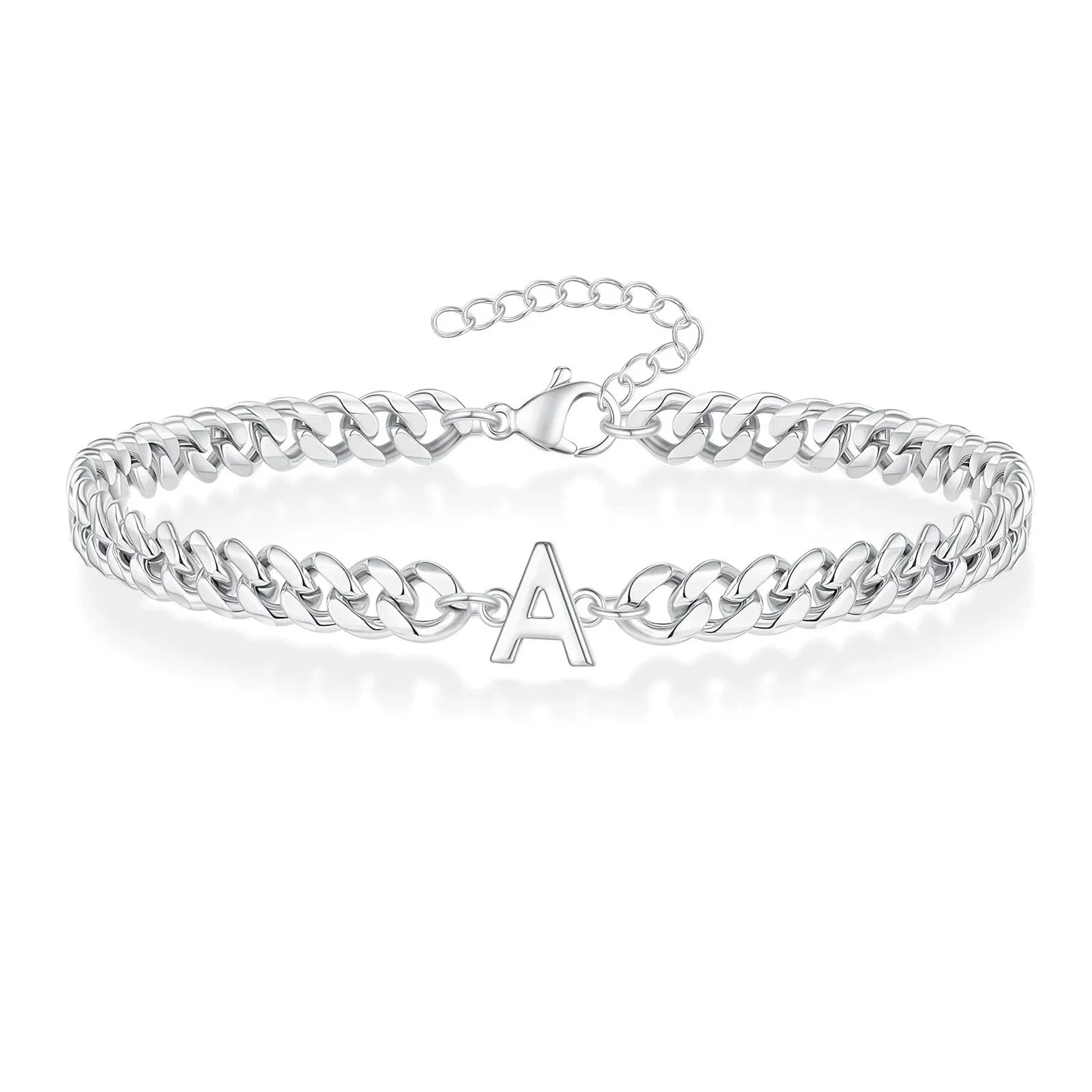 Gedraaide initiaalarmband a