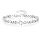 Gedraaide initiaalarmband o