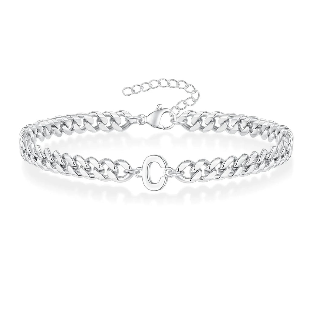 Gedraaide initiaalarmband c