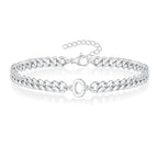 Gedraaide initiaalarmband c