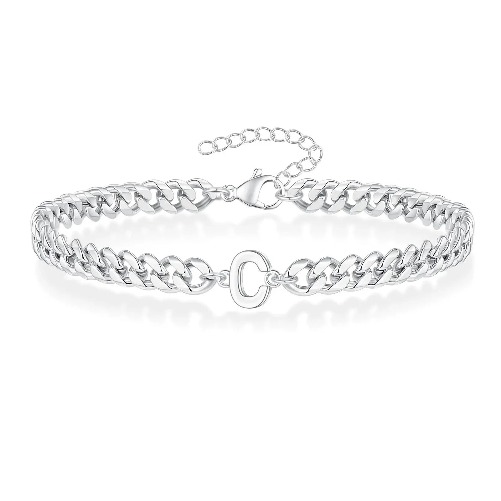 Gedraaide initiaalarmband c