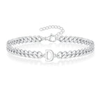 Gedraaide initiaalarmband d