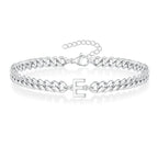 Gedraaide initiaalarmband e