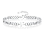 Gedraaide initiaalarmband f