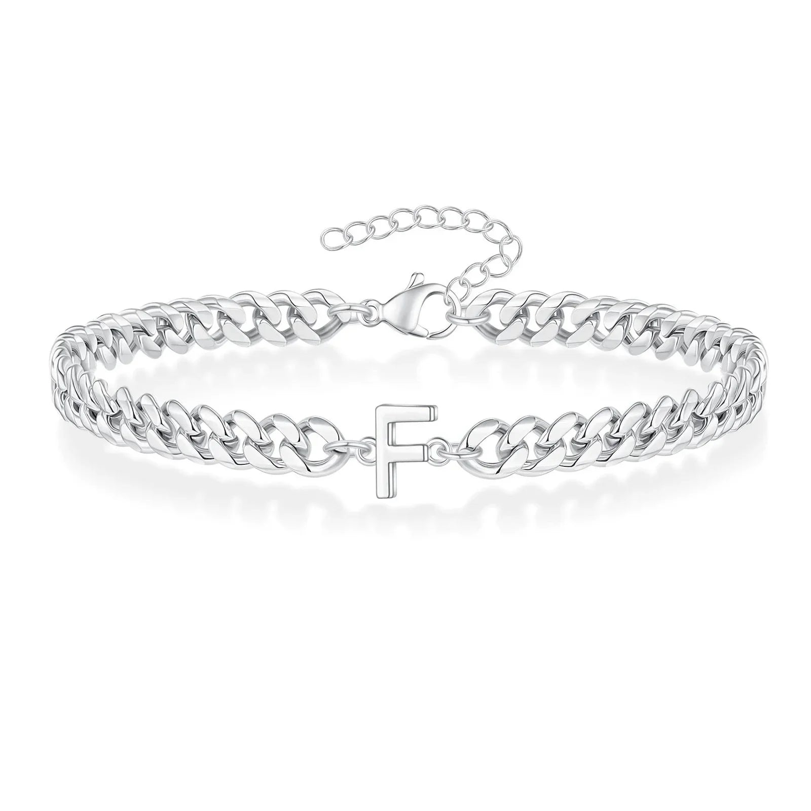 Gedraaide initiaalarmband f