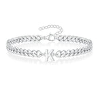 Gedraaide initiaalarmband k